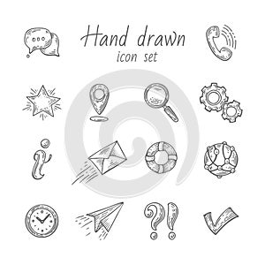 Pure Series Hand drawn Communication , Network icon set Internet icons collection. Engraving vector illustration. Pop