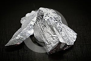 Pure silicon stones isolated on black background