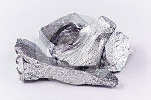 Pure silicon stones isolated on white background