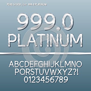 Pure Silver Alphabet and Digit Vector