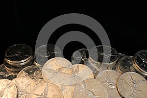 Pure silver coins photo