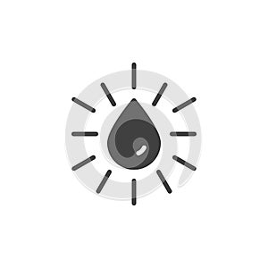 Pure water drop vector icon