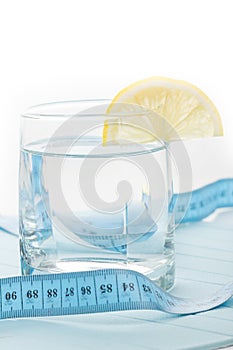 Pure water for healthy life with measure tape