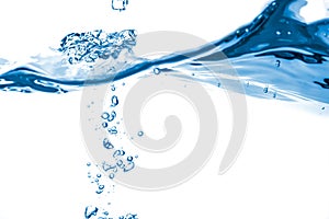 pure water splash with blurred filter for soft motion isolated on white background