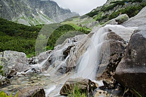 Pure waterfall in the mountains