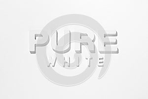 Pure White - Text on white background