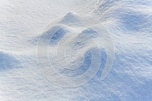 pure white untouched snow shapes - background for your concept