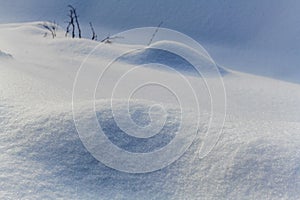 pure white untouched snow shapes - background for your concept