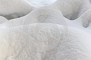 pure white untouched snow shapes - background for your concept