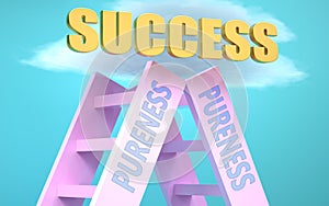 Pureness ladder that leads to success high in the sky, to symbolize that Pureness is a very important factor in reaching success