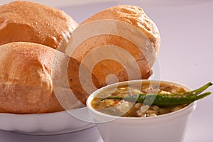 Puri bhaji - An Indian dish