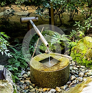 Purification water fountain at RyÅan-ji temple