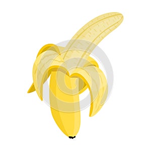 Purified banana vector icon.Cartoon vector icon isolated on white background purified banana.