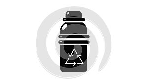 Purified water container icon animation