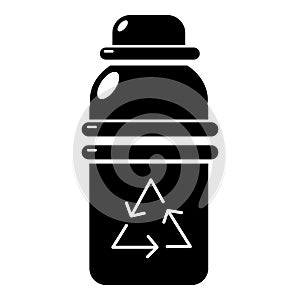 Purified water container icon, simple style