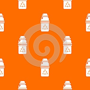 Purified water container pattern vector orange