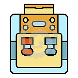 Purified water cooler icon color outline vector