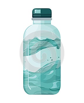 Purified water in glass jar with abstract backdrop