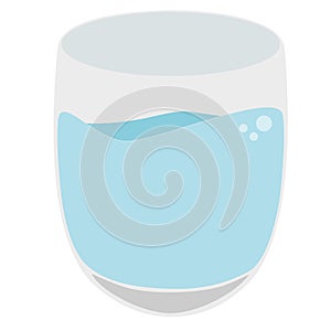 Purified water in glass , vector