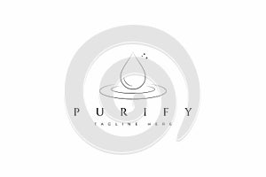 Purify Water Abstract Nature Beauty Health Care Logo