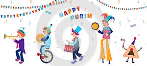 Purim banner template design, Jewish holiday vector illustration . happy Purim vector