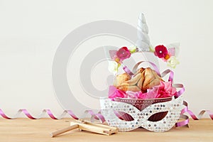 Purim celebration concept & x28;jewish carnival holiday& x29;.