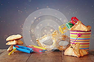 Purim celebration concept (jewish carnival holiday) . selective focus