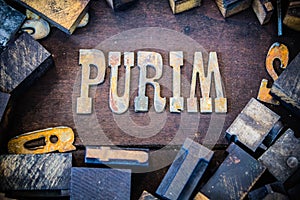 Purim Concept Rusty Type