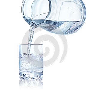 Puring water into glass