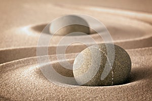 Purity and spirituality in zen garden