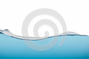 Purity water splashing wave on white background