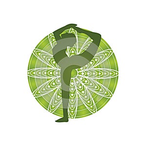 purna natarajasana. Vector illustration decorative design