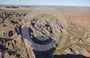 The Purnululu National Park containing the Bungle Bungle range.