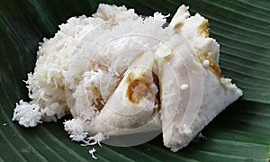 puro and sticky rice with grated coconut