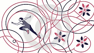 Purple Abstract Lines Vector Background, vector design Generative AI