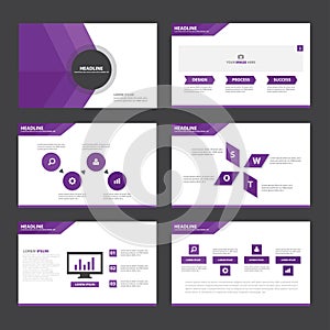 Purple Abstract presentation template Infographic elements flat design set for brochure flyer leaflet marketing