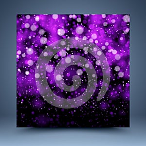 Purple and black bokeh vector abstract background