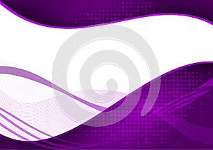 Purple abstract wave abstract background modern design with copy space. Vector illustration