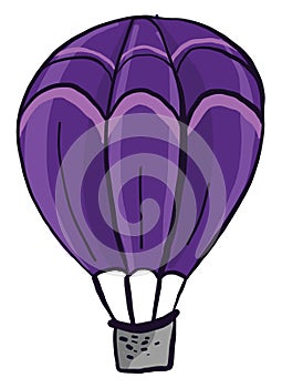 Purple aerostat, illustration, vector