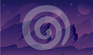 Purple Alien Planet Background