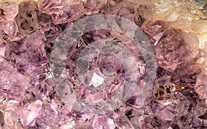 Purple Amethyst cluster geode crystal quartz