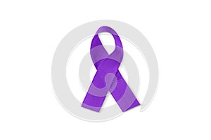 Purple Awareness Ribbon - Alzheimers, Dementia Awareness Concept