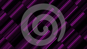 Purple background.Motion.A dark background on which bright violet lines in animation shimmer and alternate with black .