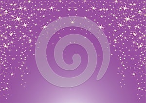 Purple background with stars.