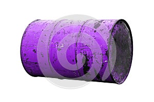 Purple Barrel Oil rust old isolated on white background