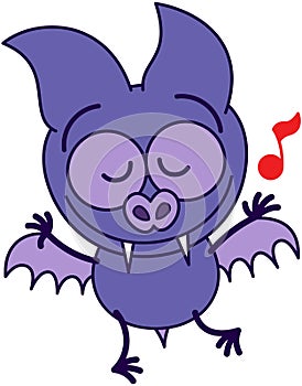 Purple bat dancing