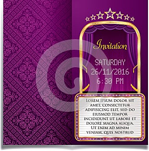 Purple billboard invitation