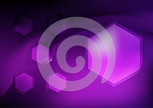 Purple and Black Modern Hexagon Background Vector Image