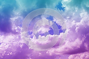 Purple and blue cloud and sky abstract background, pastel color