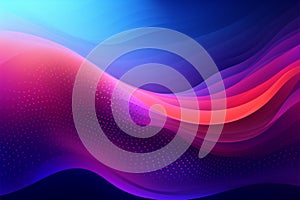 Purple blue pink gradient dots and flowing lines shape this abstract vector background